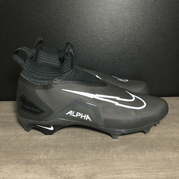Nike Alpha Menace Elite 3 Flyknit Football Cleats CT6648-010 Black Men's Size 12 - Picture 1 of 7